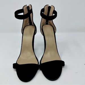 Black Velvet Strap On High Heel dress Shoes NWOT. Never worn.